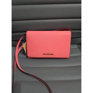 Michael Kors Jet Set Item LG MF Xbody Clutch Leather Brand new